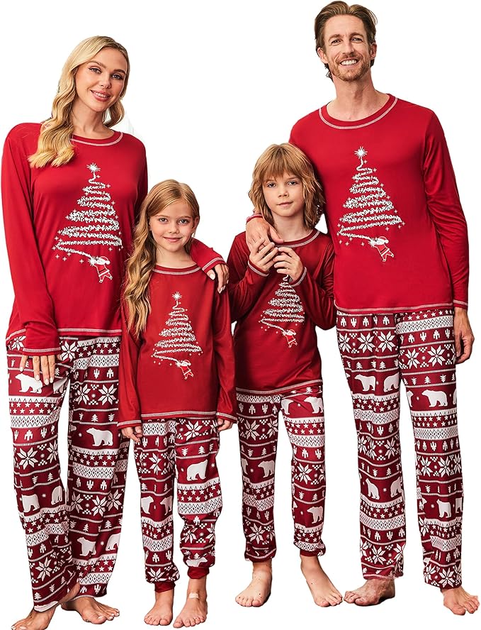 Ekouaer Matching Family Sets Christmas Pajamas Set Xmas PJS Sleepwear Soft Christmas Matching Jammies Ekouaer Matching Family Sets Christmas Pajamas Set Xmas PJS Sleepwear Soft Christmas Matching Jammies