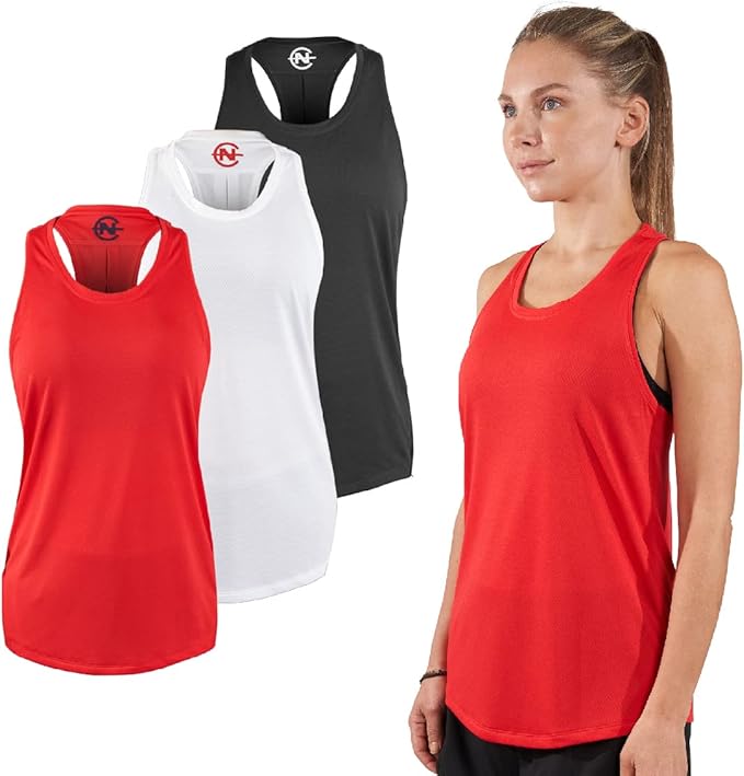 Nautica Competition 3 Pack Workout Tank Tops for Women Active Athletic Gym Workout Running Exercise Yoga Dry-Fit Fabric Nautica Competition 3 Pack Workout Tank Tops for Women Active Athletic Gym Workout Running Exercise Yoga Dry-Fit Fabric