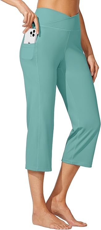 Willit Women's Yoga Capris Pants High Waist Leggings Crossover Straight Leg Athletic Exercise Workout Crop Capris 21 Willit Women's Yoga Capris Pants High Waist Leggings Crossover Straight Leg Athletic Exercise Workout Crop Capris 21"