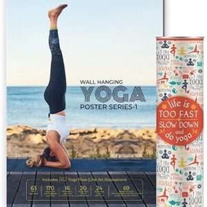 Yoga Poster Series - Top 362 Best Yoga Poses Calendar - Relieve Stress, Increase Flexibility, Gain Strength | Yoga Postures & Exercises | 14 Pages Spiral Yoga Calendar, Size: 15"x20"