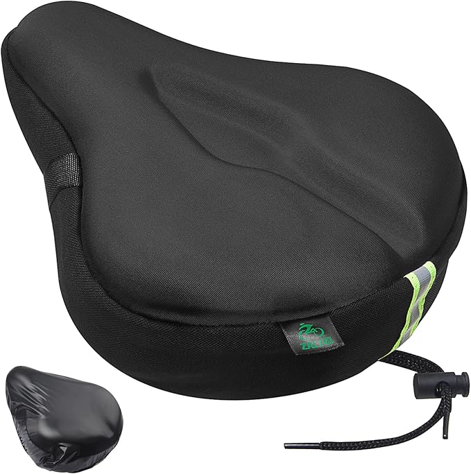 Zacro Bike Seat Cushion - Gel Padded Bike Seat Cover for Men Women Comfort, Extra Soft Exercise Bicycle Seat Compatible with Peloton, Outdoor & Indoor Zacro Bike Seat Cushion - Gel Padded Bike Seat Cover for Men Women Comfort, Extra Soft Exercise Bicycle Seat Compatible with Peloton, Outdoor & Indoor