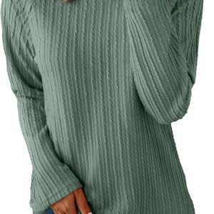 Dokotoo Womens Tops Long Sleeve Lightweight Shirts 2025 Spring Fashion Trendy Tops Crewneck Casual Knit Basic Tee