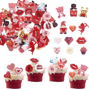 Valentine's Day Cake Decorations Love You Heart Bear Cupid