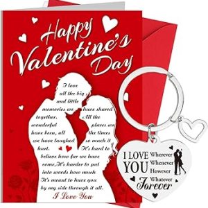 HOWAF Valentines Card for Him or Her, Valentines Day Card for Wife Husband Girlfriend Boyfriend, Valentine Card Valentine’s Day