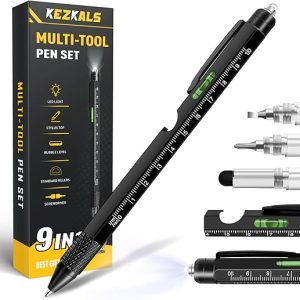 KEZKALS Valentines Day Gift for Him, 9 in 1 Multitool Pen Mens Gifts, Gifts for Men Him Boyfriend, Mens Valentines