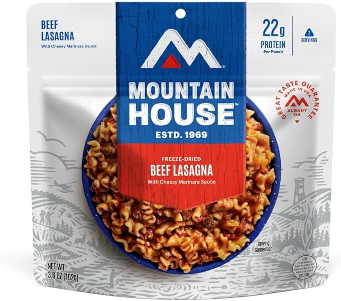 Mountain House Lasagna with Meat Sauce Freeze Dried Backpacking & Camping Food 2 Servings Mountain House Lasagna with Meat Sauce | Freeze Dried Backpacking & Camping Food |2 Servings