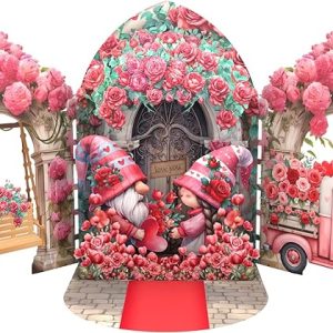Pop Up Valentine Cards, Romantic Love Gnome Couple Valentine Cards for Her, Him, 3D Valentine's
