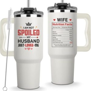 Valentine Gifts for Wife from Husband Tumbler, Anniversary Wedding Gifts for Wifey, Wifes Birthday Gift Ideas