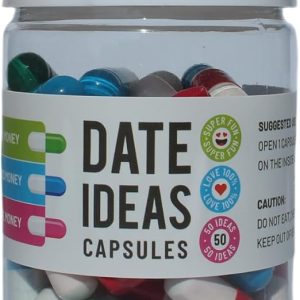 Valentines Day Gifts For Her Him Date Night Ideas Capsules In A Bottle (50pcs) -Boyfriend Girlfriend Wife Husband Newlyweds