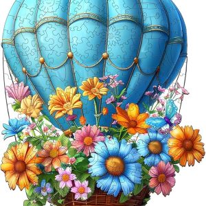 Valentines Day Gifts-Wooden Puzzles for Adults, Wooden Jigsaw Puzzles for Adults, Flying Flowers Unique Shaped Wood Puzzles