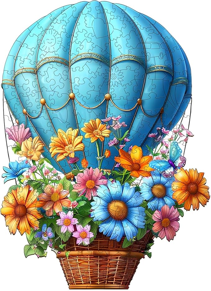 Valentines Day Gifts-Wooden Puzzles for Adults, Wooden Jigsaw Puzzles for Adults, Flying Flowers Unique Shaped Wood Puzzles Valentines Day Gifts-Wooden Puzzles for Adults, Wooden Jigsaw Puzzles for Adults, Flying Flowers Unique Shaped Wood Puzzles