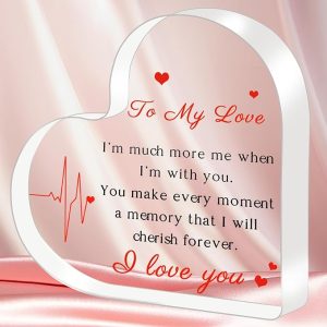 Valentines Day Gifts for Her/Him, Gifts for Boyfriend, Girlfriend - Engraved Acrylic Valentines Day Gifts, Birthday, Anniversary, Christmas