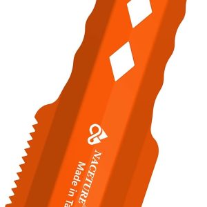 NACETURE Ultralight Backpacking Trowel Aluminum Shovel Small Potty Multitool with Longer Handle Design Essential for Hiking, Camping and Survival Bags (Orange)