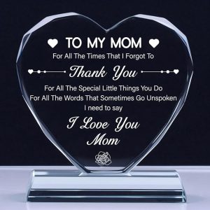 Birthday Gifts for Mom, Mother's Day Gifts from Daughters Sons, Mom Gifts K9 Crystal Keepsake for Mom' Birthday, Thanksgiving, Christmas.