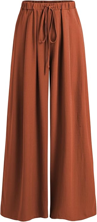 CIDER Palazzo Pants for Women Wide Leg Drawsting Elastic High Waisted Comfy Casual Flowy Pants with Pockets CIDER Palazzo Pants for Women Wide Leg Drawsting Elastic High Waisted Comfy Casual Flowy Pants with Pockets