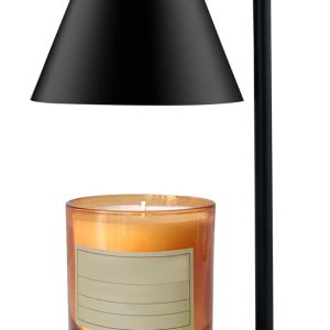 SOKCVSEA Candle Warmer Lamp - Candle Warmer with Dimmable, Birthday Gifts for Women Mom Gifts, House Warming Gifts New Home Decor, Wax Melt with 2 Bulbs Black