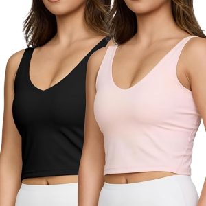 G4Free Lightweight Workout Tank Tops for Women Fast Dry Athletic Gym Crop Top Sleeveless Running Shirts