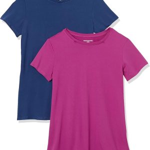 Amazon Essentials Women's Active Quick Dry Tech Stretch Short-Sleeve Crewneck T-Shirt (Available in Plus Size), Multipacks