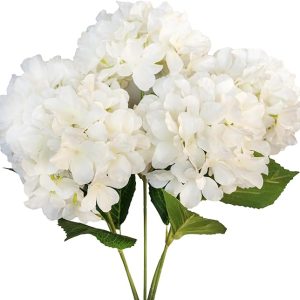 Artificial Hydrangea Flowers Long Stems Real Touch Fake Silk Faux Bulk Para Decoration Wedding Indoor/Outdoor Table Centerpieces Flora