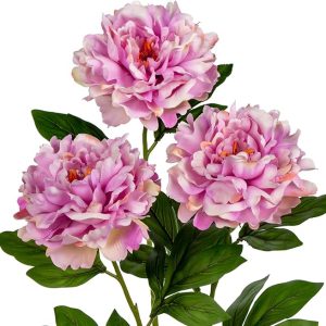 Briful 3PCS Artificial Peony Flowers 30.3''Large Head Faux Silk Peonies Flowers Real Touch Fake Flowers Stem Vintage Decoration for Home