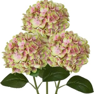 DILATATA Fake Hydrangeas Real Touch Hydrangea Flowers 26" Large Artificial Hydrangea Flowers Silk Hydrangea for Wedding Bouquet, Home, Party, Store, 3