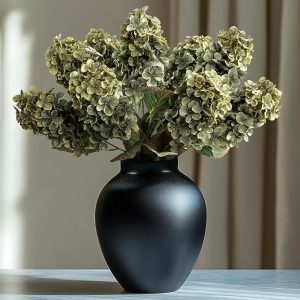 Fake Flowers Hydrangea Silk Flowers With Stems White Flowers Fake Flowers In Vase Hydrangea Artificial Flowers Winter Flowers Artificial For Decoration Vase Decor 24