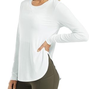 G4Free Women's UPF 50+ UV Shirts Long Sleeve Workout Sun Shirt Outdoor Gym Hiking Tops Quick Dry Lightweight