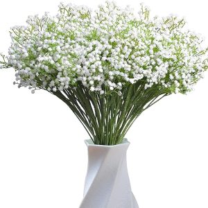 JIFTOK Babys Breath Artificial Flowers, 24 Pcs Fake Flowers Gypsophila Bouquet Fall Flowers Artificial for Decoration