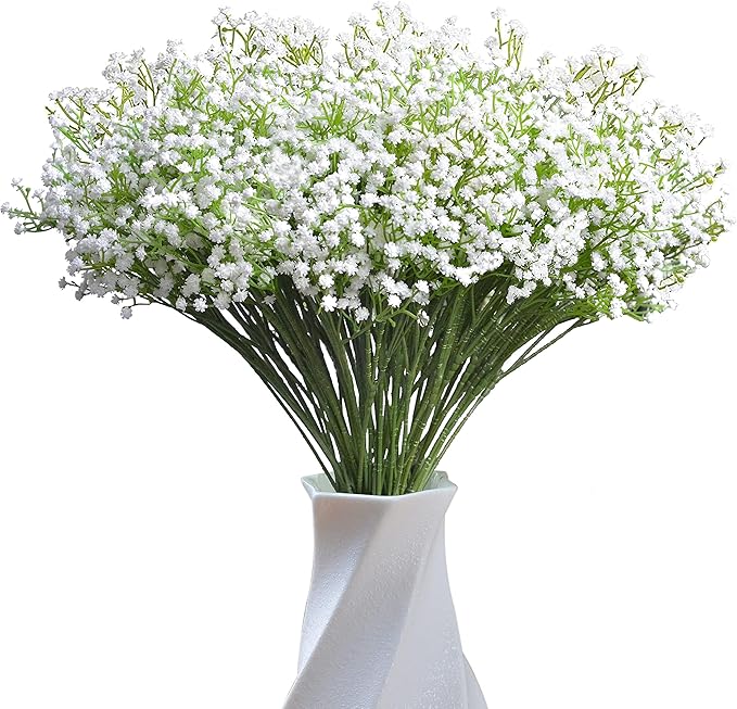 JIFTOK Babys Breath Artificial Flowers, 24 Pcs Fake Flowers Gypsophila Bouquet Fall Flowers Artificial for Decoration JIFTOK Babys Breath Artificial Flowers, 24 Pcs Fake Flowers Gypsophila Bouquet Fall Flowers Artificial for Decoration
