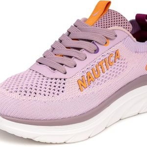 Nautica Women's Fashion Sneaker Lace-Up Running Shoe Casual Max Cushioning Walking Tennis Sneaker