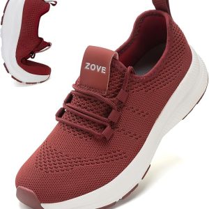 ZOVE Wide Toe Box Shoes Women Extra Wide Width Sneakers Ultra Light Road Running Shoes Non-Slip Tennis Sneakers Breathable Walking Athletic