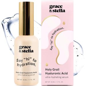 grace & stella Award Winning Hyaluronic Acid Serum (50ml/1.7 fl oz) Hydrating Hyaluronic Acid Serum for Face - Acido Hialuronico for Women