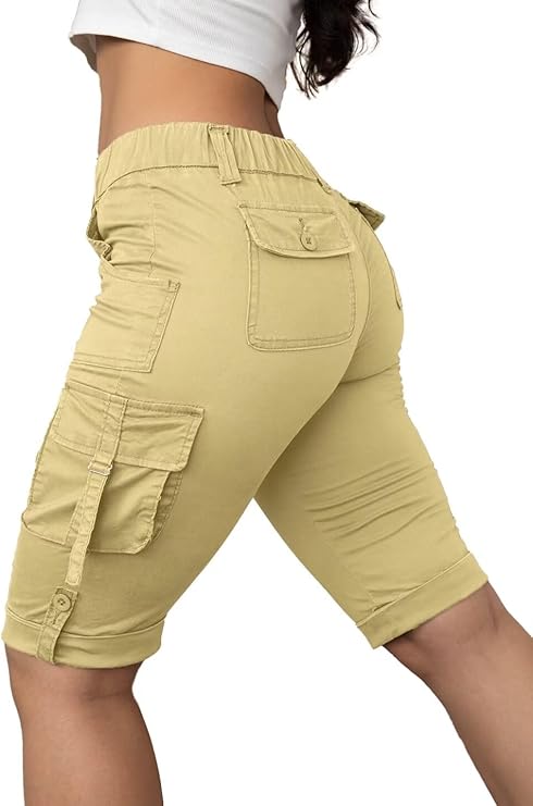 Flamingals Hiking Shorts for Women Flap Pocket Design Bermuda Cargo Shorts 2025 Trendy Flamingals Hiking Shorts for Women Flap Pocket Design Bermuda Cargo Shorts 2025 Trendy