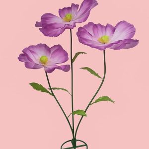 Giant Flower for Decoration with Stems and Stands - 5.6 Ft Big Artificial Silk Flower - Large Artificial Flores Gigantes for Wedding Party