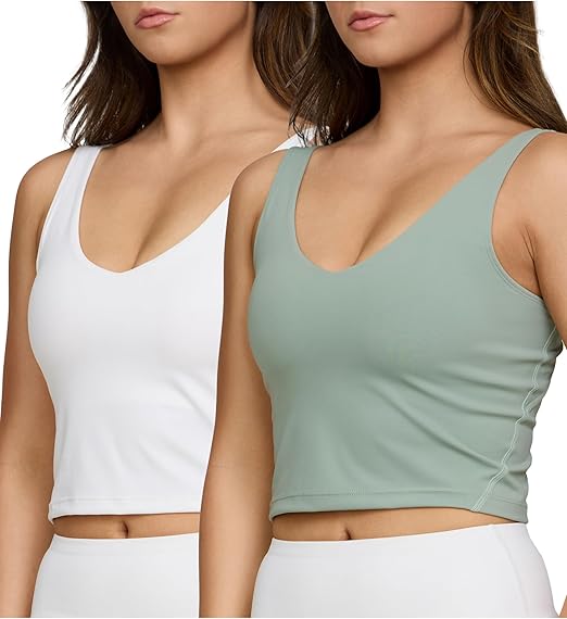 PURE CHAMP 2pk Sports Bras for Women Medium Support Crop Tops Tank Top for Women Camisole Cami Workout Tops Removable Padding PURE CHAMP 2pk Sports Bras for Women Medium Support Crop Tops Tank Top for Women Camisole Cami Workout Tops Removable Padding