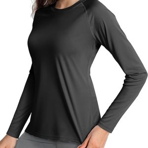 Boladeci Women's Sun Shirts UPF 50+ UV Protection Rash Guard Long Sleeve Swim Shirts Quick Dry Lightweight Workout Tops
