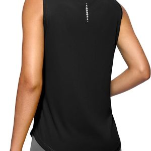 G Gradual Women's Workout Tank Tops Lightweight Sleeveless High Neck Athletic Shirts for Running Gym Tennis Pickleball