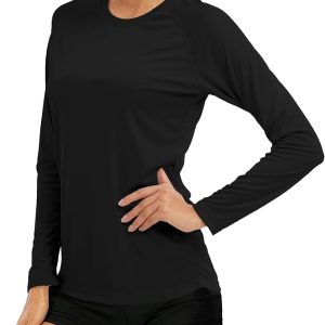 MAGCOMSEN Women's Long Sleeve Shirts UPF 50+ Sun Protection Shirts for Hiking Fishing Workout Rash Guard