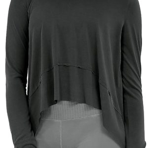 ODODOS Long Sleeve Tee for Women with Thumb Hole Athletic Gym Workout Crop Tops Yoga Shirts