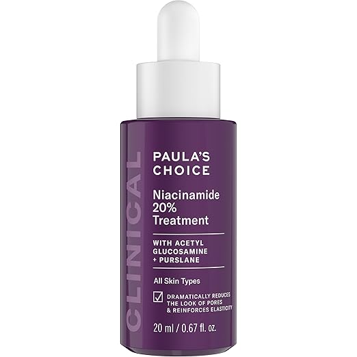 Paula's Choice CLINICAL 20% Niacinamide Vitamin B3 Concentrated Face Serum, Anti-Aging Serum for Face, Treatment for Discoloration & Minimizing Large Pores, Fragrance-Free Paula's Choice CLINICAL 20% Niacinamide Vitamin B3 Concentrated Face Serum, Anti-Aging Serum for Face, Treatment for Discoloration & Minimizing Large Pores, Fragrance-Free