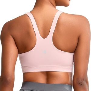 RUNNING GIRL Sports Bra for Women High Support, Molded Cup High Impact Sports Bras for Women with Sewn in Pads