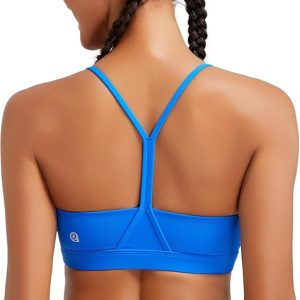 RUNNING GIRL Sports Bras for Women,Y-Back Medium Support Workout Sports Bra Padded Racerback Supportive Bras Push up