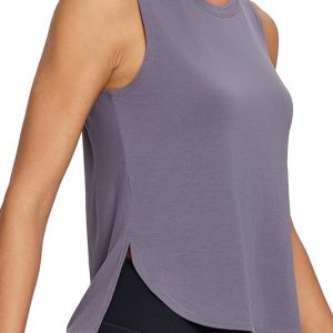 baleaf Workout Tank Tops for Women Sleeveless Athletic Tops Flowy Soft Loose Fit Hip Length Running Shirts Gym Quick Dry