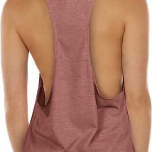 icyzone Women's Racerback High Neck Workout Athletic Yoga Muscle Tank Tops