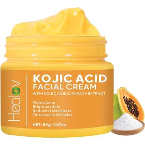 Kojic Acid Cream – Skin Brightening Cream for Age Spots, Hyperpigmentation, Intimate Areas – Dark Spot Remover, Reduces Acne, Scars, and Evens Tone – Kojic Acid Lotion for Brighter, Glowing Look