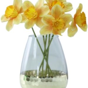 12 Stems Artificial Daffodil Flowers 16 Inch Faux Silk Daffodils Flowers Real Touch Narcissus Spring Flower for Home Party Wedding Decor and Office Flower Arrangement (Yellow)