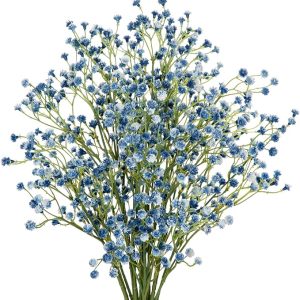 6 Pack Baby's Breath Artificial Flowers Bulk 3 Branches Faux Baby Breath Plastic Flowers Fake Gypsophila Flower Arrangement for Crafts Fake Flowers Bouquet for Wedding Home Decor