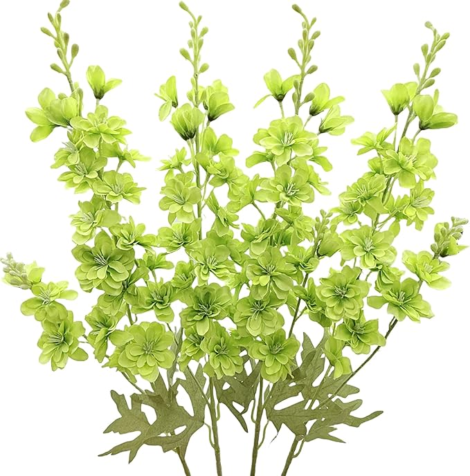 FERIAL Artificial Delphinium Flowers Silk Larkspur Flowers Faux Snapdragon Long Stem Fake Plant Spray Arrangement 4pcs FERIAL Artificial Delphinium Flowers Silk Larkspur Flowers Faux Snapdragon Long Stem Fake Plant Spray Arrangement 4pcs