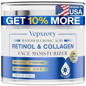 Face Moisturizer Retinol Cream For Face, Collagen Anti Aging Face Cream, Day-Night Neck Cream With Hyaluronic Acid, Wrinkle Cream