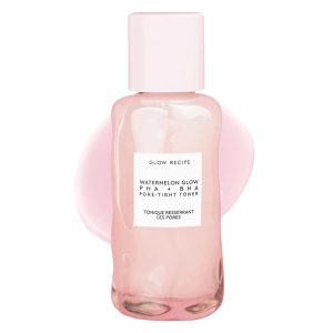 Glow Recipe PHA + BHA Face Toner - Korean Skin Care Pore Minimizer & Gentle Facial Exfoliator for Tightening, Hydrating & Exfoliating - Glycerin, Watermelon & Cactus Water (40ml)